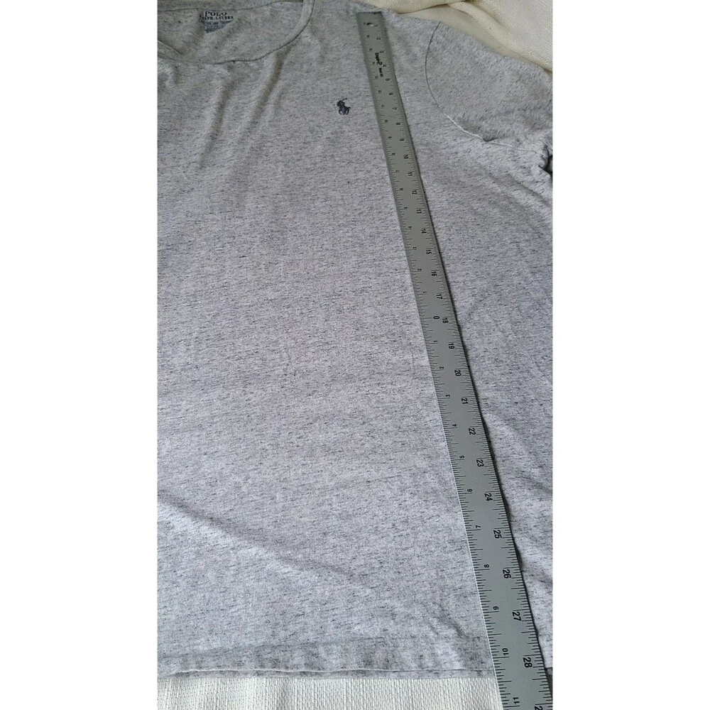 Polo Ralph Lauren Custom Fit T-Shirt Mens XXL Gray Long Sleeve Pony Logo Cotton
